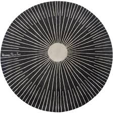 Zahlreiche farben, stile und größen warten auf sie. Designercarpets Vp Rays Teppich Rund Schwarz Verner Panton