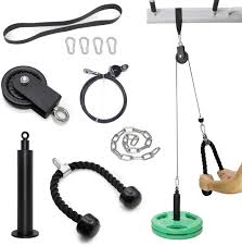 Check out this homemade diy cable pully machine. Amazon Com Syl Fitness Lat Pulldown Cable Pulley System Adjustable Length With Chain Solid Loading Pin For Diy Home Garage Gym Black For Botholympic And Standard Plates Sports Outdoors