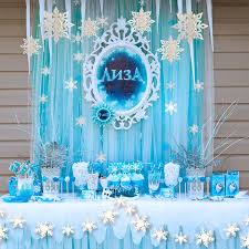 Christmas party (first meeting or date?) #12 days of christmas #requests open #christmas themes. Frozen Birthday Decorations Happy Birthday Banner Snowflake Garland And Cake Toppers For Christmas Frozen Winter Theme Party Supplies Toys Games Party Supplies