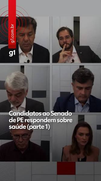 #Debateg1 - Os seis candidatos ao Senado por Pernambuco - Paulo Rubem Santiago (Rede), Eduardo da Fonte (PP), Humberto Costa (PT), Marília Arraes (PDT), Mendonça Filho (PL) e Túlio Gadêlha (PSD) - ...