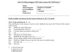 · untuk mengukur kemampuan peserta didik dalam membedakan antara fakta dan pendapat. Soal Bahasa Inggris True Or False Literatur