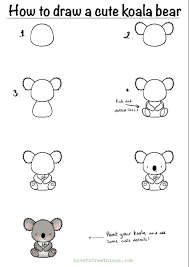How To Draw A Cute Koala Bear In 6 Steps In 2021 Easy Doodles Drawings Cute Easy Drawings Easy Doodle Art
