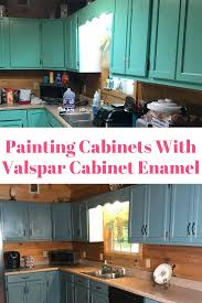 I am crazy and always up to a good diy! Painting Cabinets With Valspar Cabinet Enamel How To Do It Right Painting Cabinets Valspar Cabinet Enamel Laminate Cabinets