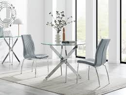 Find the perfect home furnishings at hayneedle, where you can buy online while you explore our room designs and curated looks for tips, ideas & inspiration to help you along the way. Novara 100cm Round Dining Table 2 Isco Chairs Furniturebox Uk