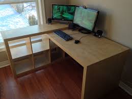 L shaped desk ikea in adjustable designs highly features real contemporary style that applicable in accordance with what you really want to pour into home or office to get the very best workstation. Ikea Desk Hack Expedit 1 On Home Furniture Your Home Ideas And Design Inspiration Ikea Desk Hack Ikea Desk Kallax Ikea