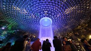 Worlds Tallest Indoor Waterfall Opens In Airport