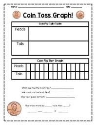 Probability And Graphing Coin Toss Activity Coin Toss Graphing Graphing First Grade