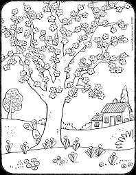 Hier bei uns finden sie viele kostenlose ausmalvorlagen und malvorlagen, mit denen ihre kinder viele stunden spass haben werden. Baum Voller Bluten Kiddicolour