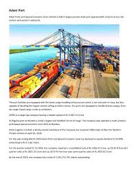 Adani ports technical chart indicates that stock currently trading in bearish mode and can. Adani Port Largecapindia Com By Large Capindia Issuu