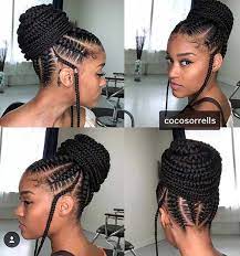 Updos are not only are they stylish, but they are also protective and can be created without putting a lot of stress on the hair. Braided Updo Ponytail For Black Hair Novocom Top