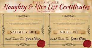 1) select one of three letters from santa that you can personalize with your child's information. Free Printable Naughty And Nice List Certificates The Quiet Grove