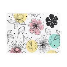 Scandinavian vector floral pattern set. Sweet Scandinavian Style Floral Pattern Doormat Zazzle Com In 2021 Flower Drawing Floral Pattern Design Art