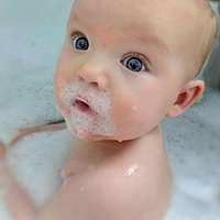 Staff Sgt. Jarrad Johnson receives a big hello from