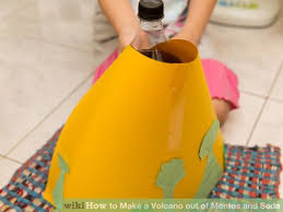 How To Make A Volcano Out Of Mentos And Soda Making A Volcano Volcano Projects Volcano