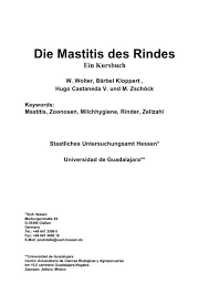 Die Mastitis Des Rindes
