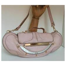 Fendi Mirror Clutch Cross Body Vanity Bag Pink Leather Ref 253563 Joli Closet