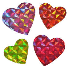heart stickers, purple , red , green , pink - Free PNG - PicMix