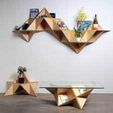 Beautiful Geometric Decoration In Home Geometric Furniture Geometric Shelves Geometric Decor