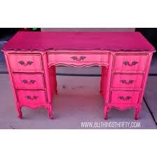 Hot Pink Chalk Paint Dark Wax Pink Desk Spray Paint Furniture Pink Furniture