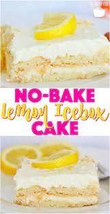 No Bake Lemon Icebox Cake Recipe Lemon Icebox Cake Desserts Icebox Cake