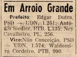 Eleição de Edgar Dutra Lisboa.*** ***Jornal "Correio Rio Grandense"