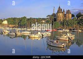 France, Loire-Atlantique Pornic, the Ria, the old port and its castle Stock  Photo - Alamy