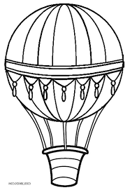Hot Air Balloon Coloring Page Hot Air Balloon Drawing Air Balloon Hot Air Balloon