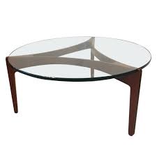 Set (round coffee table & chairside table) $1,328.00. 3 Legged Sven Ellekaer Rosewood And Glass Circular Coffee Table Denmark 1960s At 1stdibs