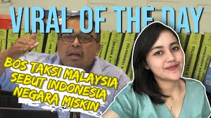 Lagu pop indonesia viral 2021 haico budi doremi judika lagu indonesia terbaru 2021 populer. Viral Hari Ini Video Sebut Indonesia Negara Miskin Bos Taksi Malaysia Tolak Gojek Youtube