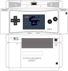 Nintendo Gameboy Micro Gameboy Nintendo Paper Models