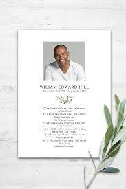The number of followers mentions details of a funeral or memorial service, as well as biographical information and crucial turning points for the deceased's life. Funeral Keepsake Photo Card Printable Memorial Cards For Funeral Celebration Of Life Funeral Guest Book