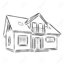 Architectural house drawing outline free vector architectural drawing architectural car outline top view vector free clipart drawing house vector drawing of house house on wheels drawing house. Sketch Of House Architecture Drawing Free Hand Vector Illustration Outline Royalty Free Cliparts Vectors And Stock Illustration Image 143675950