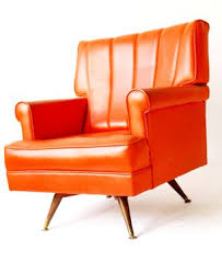 Retro Vinyl Archair Rocker Retro Home Decor Swivel Rocker Chair Vinyl Chairs