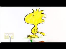 This pose of a gleeful snoopy snoopy drawing woodstock on canvas coloring pages to color, print and download for free along with bunch of favorite snoopy coloring page for kids. How To Draw Woodstock From Peanuts Easy Things To Draw Youtube