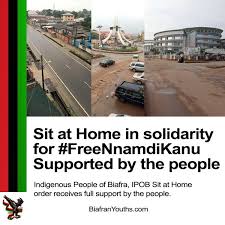 No, there is no sit at home today because according to vanguard, ipob has called off the sit at home meant to be every monday and have decided to only sit at home during nnamdi kanu's court appearances. Biafran Youths S Tweet The Sitathome In Solidarity For Freennamdikanu Receives Full Support By The People Ipob Indigenousday Trendsmap