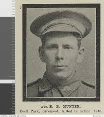 Studio portrait of 3758 Private Basil Benjamin James Hunter, 1st Battalion  (later 1st Pioneer ...