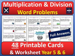The students have to use the correct operation according to each question to answer the problems. Multiplication And Division Word Problems Teaching Resources