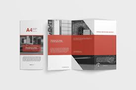 A4 Trifold Brochure Mockup Trifold Brochure Brochures Mockups Brochure