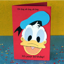 I will share with you how to make it step by step. Donald Duck Birthday Card Disney Family
