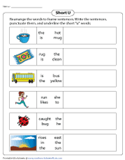 short u worksheets