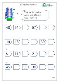 Complete the given number sequence: Fill In The Missing Numbers 2 Number And Place Value By Urbrainy Com