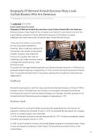 15 things you didn't know about bernard arnault 3 questions to bernard arnault, ceo of lvmh after graduation in 1971, arnault joined his father's company. Pdf Biography Of Bernard Arnault Success Story Louis Vuitton Bosses Who Are Generous Julie Anie Academia Edu