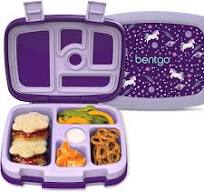 Bentgo Kids Prints, Lonchera infantil a prueba de fugas, 5 compartimentos,  estilo bento, tamaño de porción ideal para edades de 3 a 7 años, libre de  ...