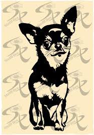 Vector Chihuahua Dog Sitting Down Dog Svg Download Files Art Print Graphical Svg Dxf Ai Png Eps Jpg Pdf In 2021 Chihuahua Dog Sitting Art