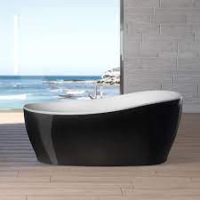 4,9 von 5 sternen 20. Freistehende Badewanne Aviva 180 Cm X 85 Cm Schwarz Weiss Kaufen Bei Obi