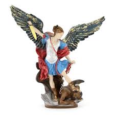 O principe celestial de la santa hostia, que con la ayuda de dios eches a satanas al infierno y a los espiritus que vagan por el mundo para. Estatua San Miguel Arcangel De Resina De Color 36 Cm