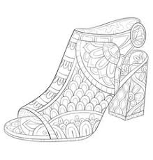 Footwear, shoes, boots collaborative art project,coloring pages, elementary arthas 28 pages for kids to color/paint and improve their motor skills,calm their minds, develop thinking ability, develop aesthetic sense andenjoy the activity too.each picture is divided into 4 parts in a4 size but you may Shoe Coloring Page Vector Images Over 500