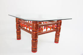 5 out of 5 stars. Rajasthani Red Coffee Table With Glass Top India For Sale At 1stdibs