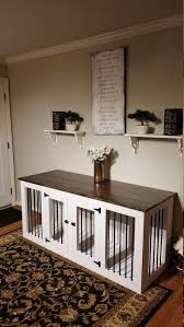 Large Wooden Double Dog Kennel Furniture Dog Crate Furniture Etsy Dog Crate Furniture Wooden Dog Kennels Diy Dog Kennel