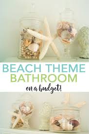 You Too Can Make A Diy Beach Themed Bathroom On A Budget In Your Home You Can See Our T In 2020 Beach Theme Bathroom Decor Beach Theme Bathroom Coastal Bathroom Decor